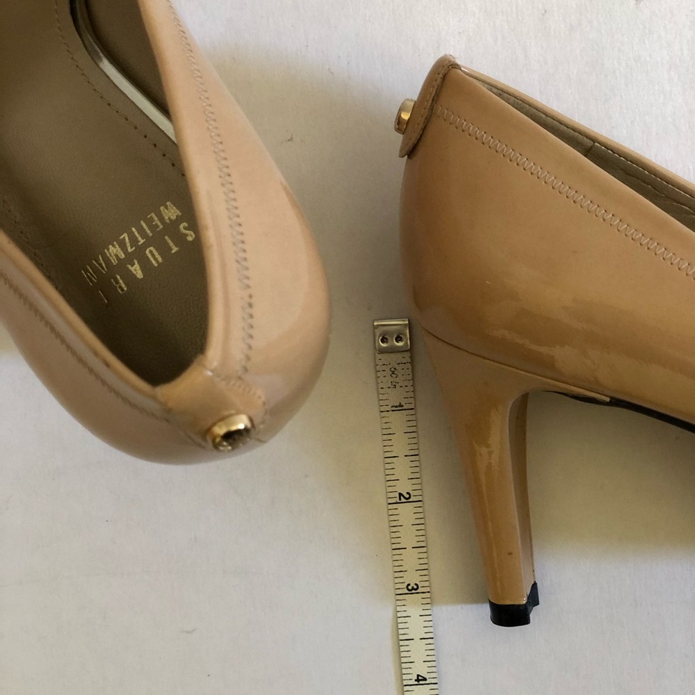 Stuart Weitzman Nude Peep Toe Pumps - Picture 8 of 11